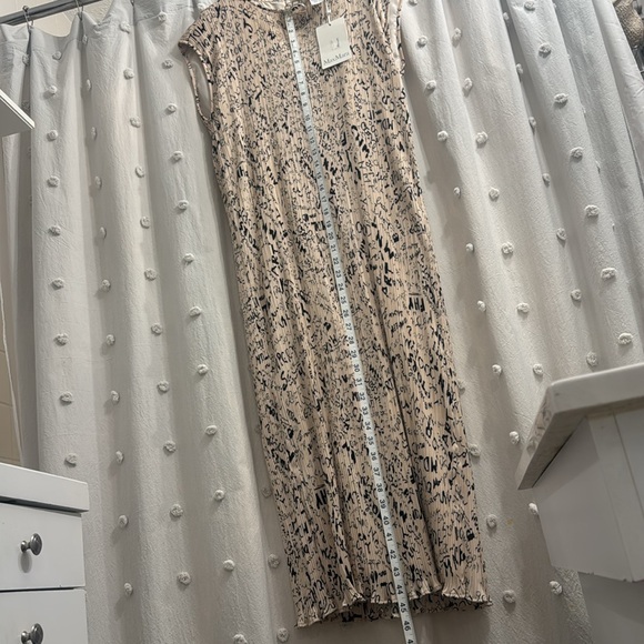 MAX MARA RINO LETTER PRINT PLEATED DRESS - Picture 14 of 14